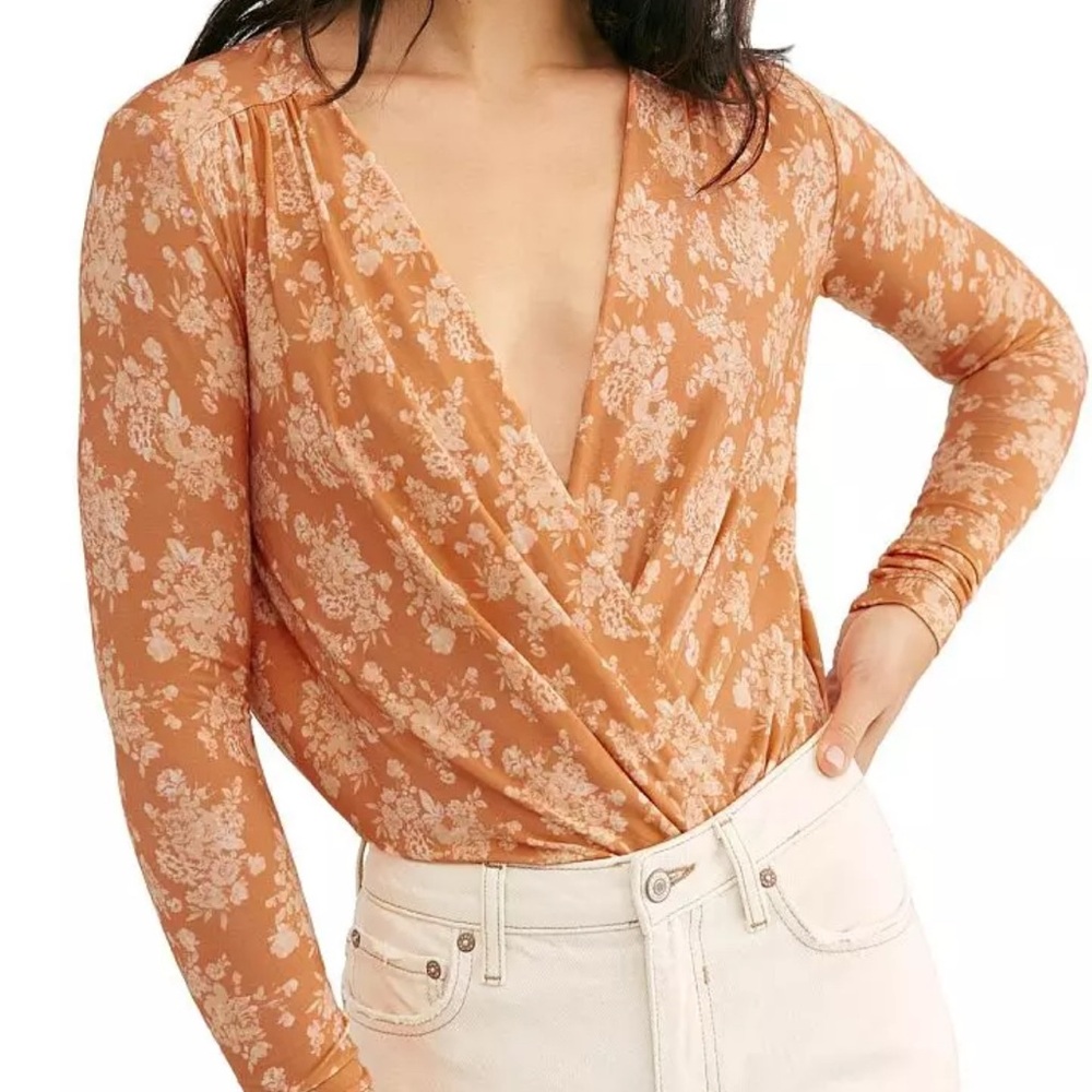 NWT Free People Intimately Turnt Wrap Bodysuit sz Medium